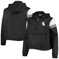 Women's Black/Gray Chicago White Sox Plus Anorak Quarter-Zip Hoodie