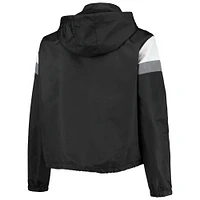 Women's Black/Gray Chicago White Sox Plus Anorak Quarter-Zip Hoodie