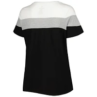 Women's Black/Heather Gray Chicago White Sox Plus Colorblock T-Shirt