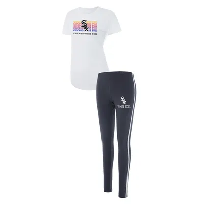 Chicago White Sox Concepts Sport Women's Sonata T-Shirt & Leggings Sleep Set - Charcoal/White