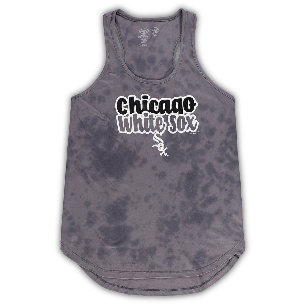 Women's Concepts Sport Charcoal Chicago White Sox Plus Cloud Tank Top & Shorts Sleep Set