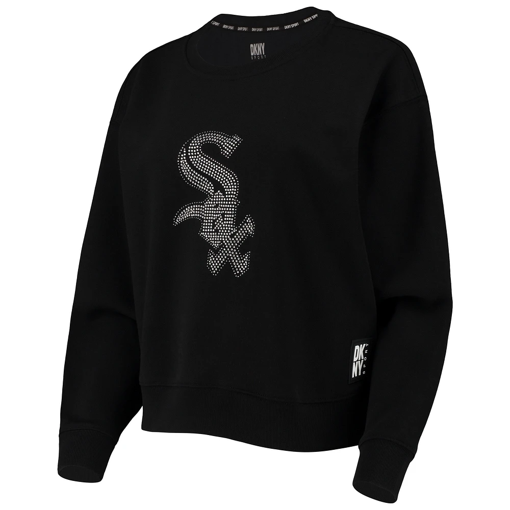 Women's DKNY Sport Black Chicago White Sox Carrie Pullover Sweatshirt