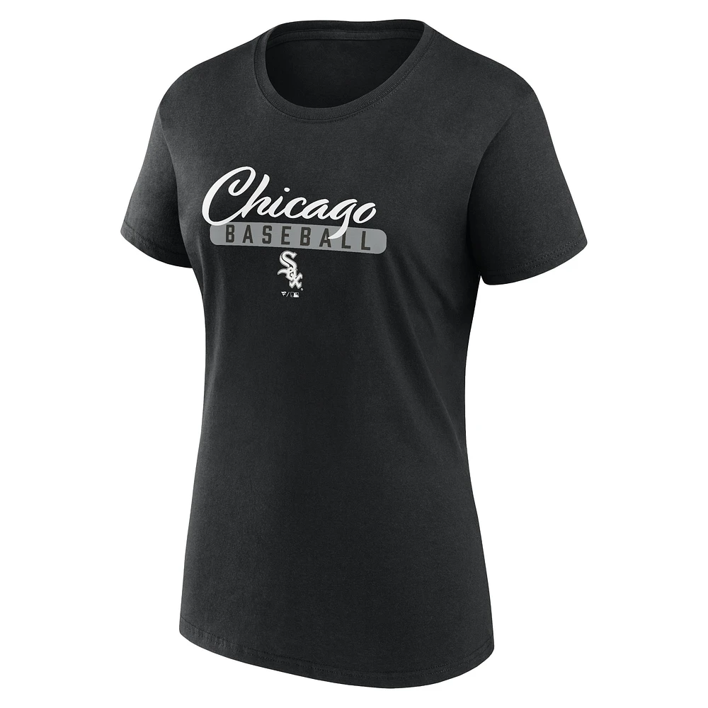 Women's Fanatics Black/Gray Chicago White Sox Fan T-Shirt Combo Set