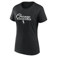 Ensemble combiné de t-shirts fan des White Sox Chicago Fanatics pour femmes, noir/gris