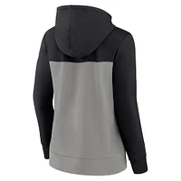 Women's Fanatics Black/Gray Chicago White Sox Take The Field Colorblocked Hoodie Full-Zip Jacket