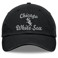 Casquette ajustable avec logo Fundamental Script de Chicago White Sox pour femmes Fanatics Black