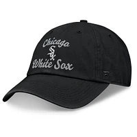 Casquette ajustable avec logo Fundamental Script de Chicago White Sox pour femmes Fanatics Black