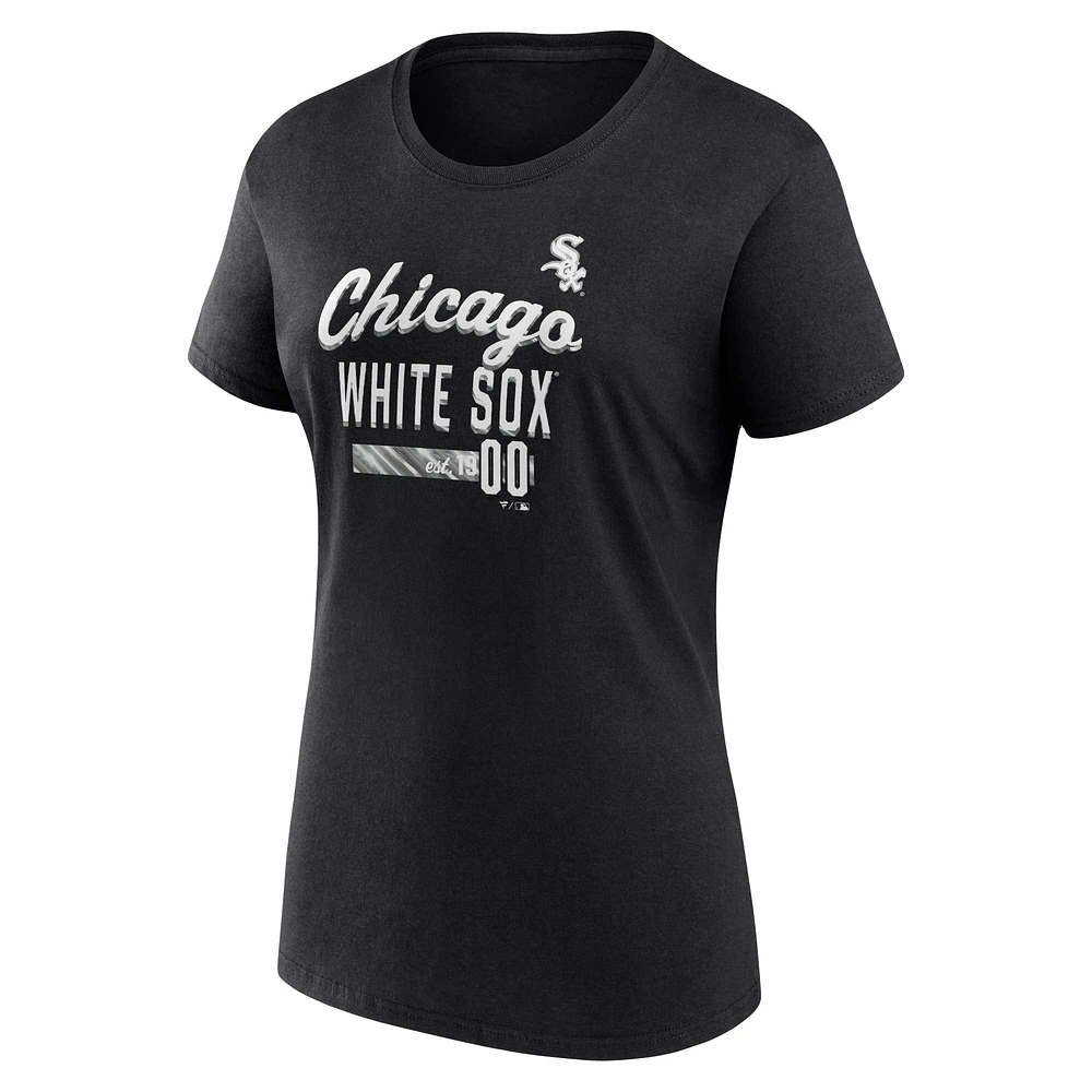 Women's Fanatics Black Chicago White Sox Logo Fitted T-Shirt