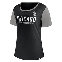 T-shirt noir Fanatics pour femmes des White Sox de Chicago Mound