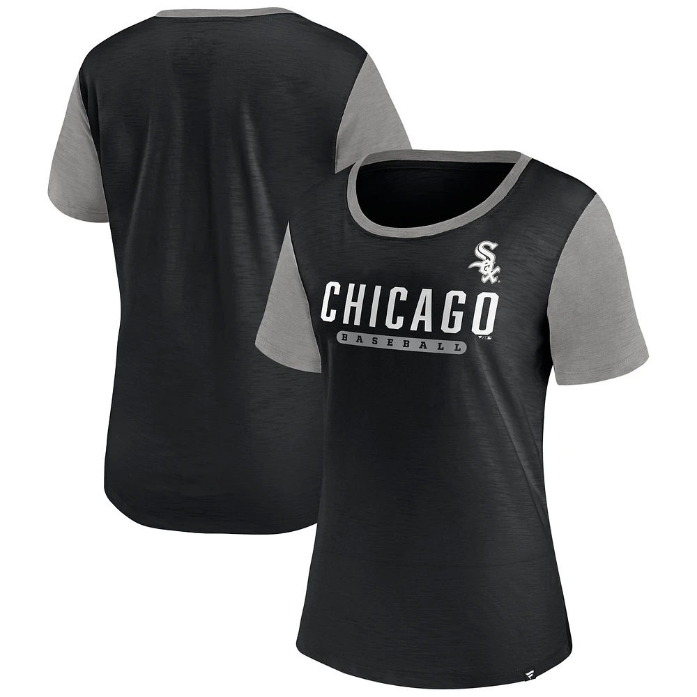 T-shirt noir Fanatics pour femmes des White Sox de Chicago Mound