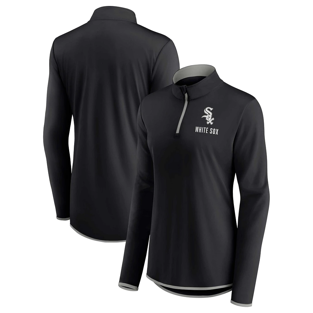 Veste noire à quart de zip Worth The Drive Fanatics pour femmes des White Sox Chicago