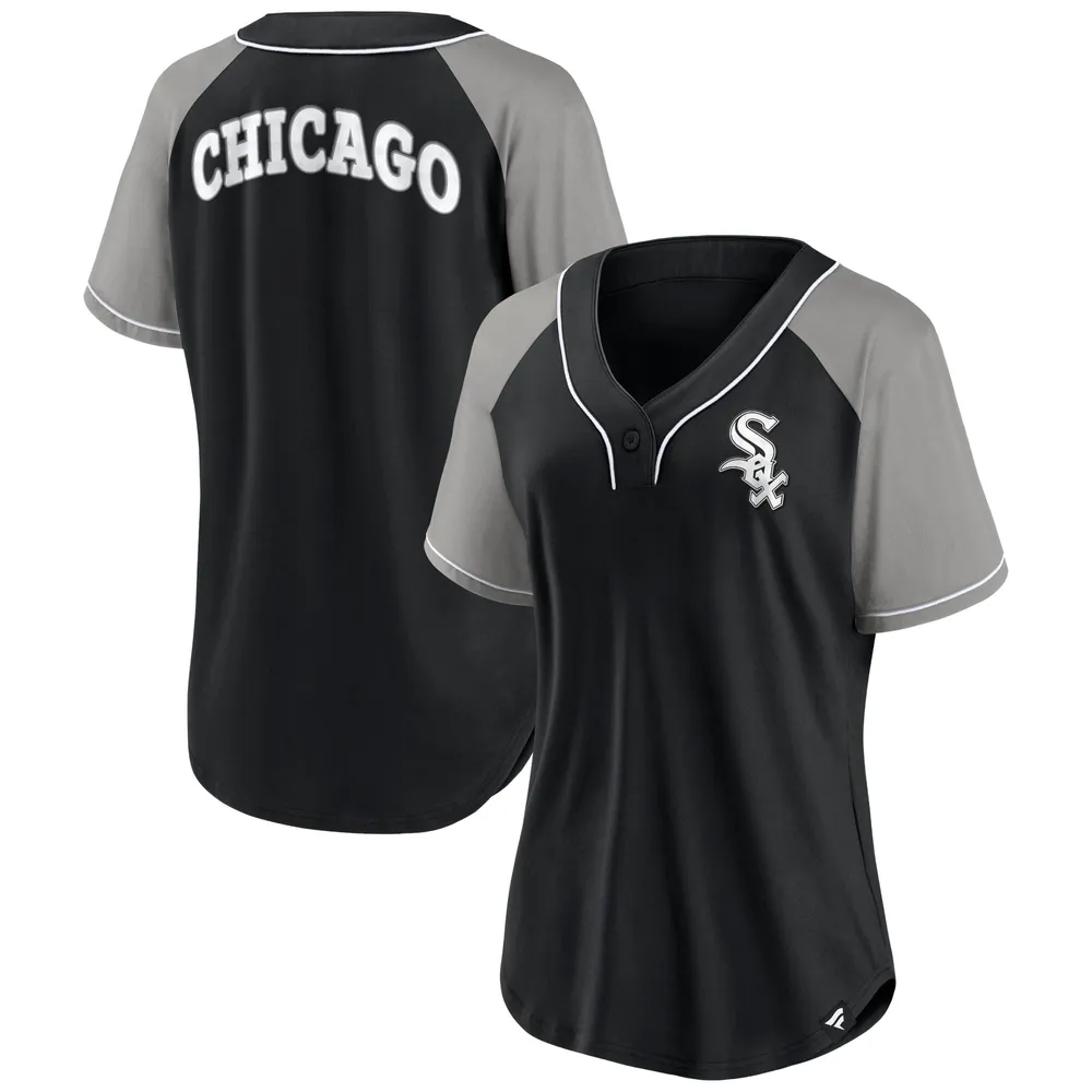 Fanatics Branded Women's Fanatics Branded Black Chicago White Sox Ultimate  Style Raglan V-Neck T-Shirt