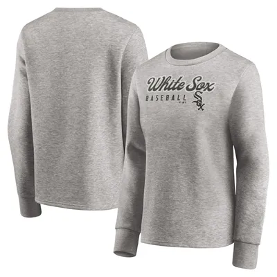 Chicago White Sox Fanatics Branded Women's Crew Pullover Sweater - Heathered Gray