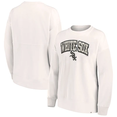 Sweat-shirt imprimé léopard Fanatics pour femmes, crème, Chicago White Sox