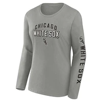 Pack combiné de t-shirts Fanatics pour femmes gris/noir Chicago White Sox