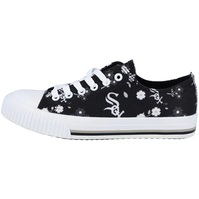 Women's FOCO Black Las Vegas Raiders Flower Canvas Allover Shoes