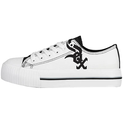 Chaussures en toile à plateforme FOCO Chicago White Sox pour femme