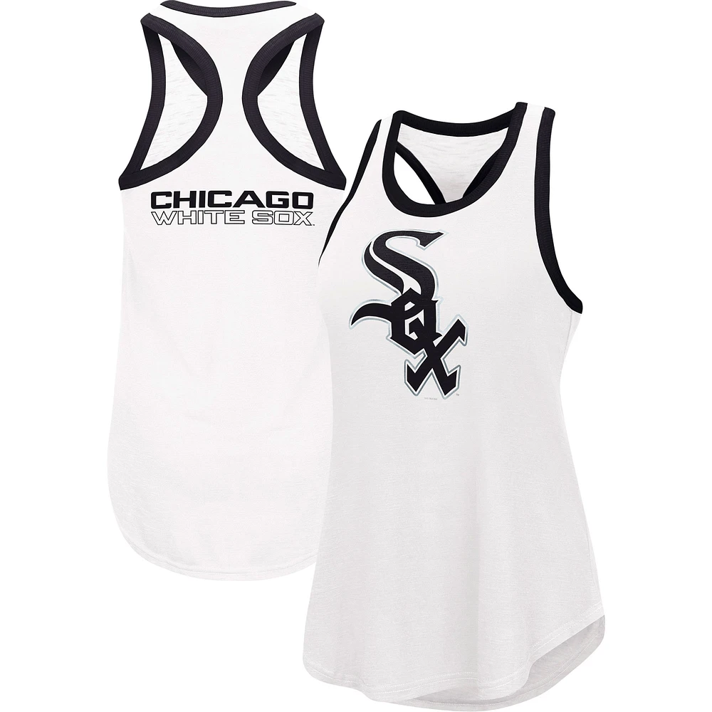 Débardeur G-III 4Her by Carl Banks White Chicago Sox Tater pour femme