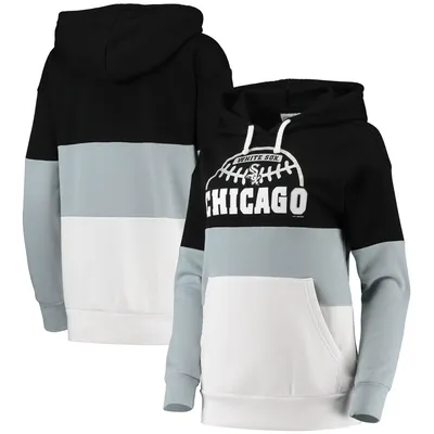 Chicago White Sox G-III Sports by Carl Banks Women's Block and Tackle Colorblock Pullover Hoodie - Black/Gray