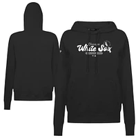 Women's Levelwear Black Chicago White Sox Accolade Adorn Monument Pullover Hoodie