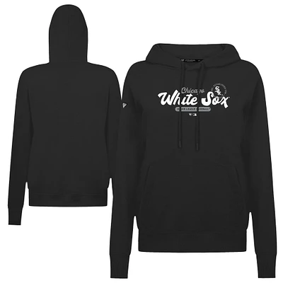 Women's Levelwear Black Chicago White Sox Accolade Adorn Monument Pullover Hoodie