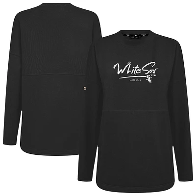Women's Levelwear Black Chicago White Sox Accolade Beaudry Express Pullover Sweatshirt