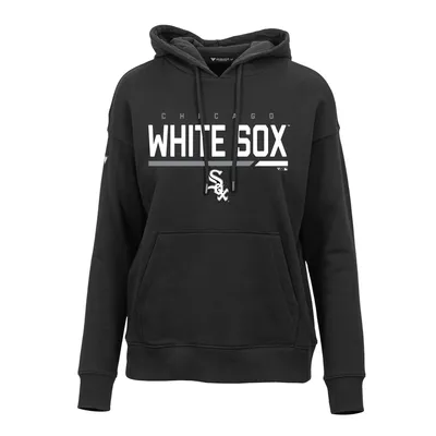 MLB Men's Chicago White Sox Black Colorblock Pullover Hoodie