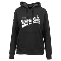 Women's Levelwear  Black Chicago White Sox Adorn Retro Team 2.0 Pullover Hoodie