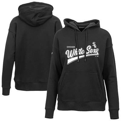 Women's Levelwear  Black Chicago White Sox Adorn Retro Team 2.0 Pullover Hoodie