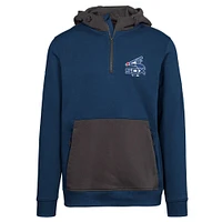 Women's Levelwear Navy Chicago White Sox Cooperstown Collection Chicane Core Logo Quarter-Zip Pullover Hoodie