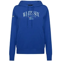 Women's Levelwear Royal Chicago White Sox  Adorn Throwback Spellout Pullover Hoodie
