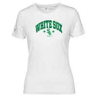 Women's Levelwear White Chicago Sox St. Patrick's Day Maddox Plaid T-Shirt
