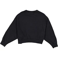 Sweat-shirt court New Era noir Chicago White Sox 2025 City Connect pour femme, délavé aux enzymes