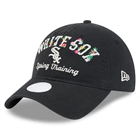 Women's New Era  Black Chicago White Sox 2025 Spring Training Floral 9TWENTY Adjustable Hat