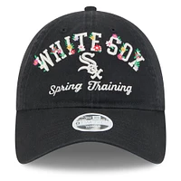 Women's New Era  Black Chicago White Sox 2025 Spring Training Floral 9TWENTY Adjustable Hat
