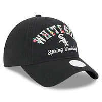 Women's New Era  Black Chicago White Sox 2025 Spring Training Floral 9TWENTY Adjustable Hat