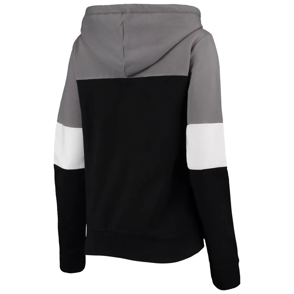 Sweat à capuche zippé sur toute la longueur en tissu éponge French Terry color block Chicago White Sox New Era pour femme