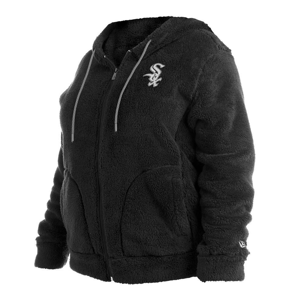 Women's New Era Black Chicago White Sox Plus Sherpa Full-Zip Jacket