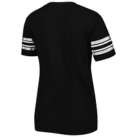 T-shirt à rayures noires pour femme New Era Chicago White Sox Team