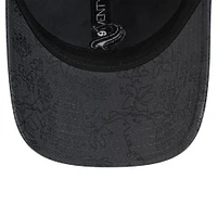 Casquette ajustable 9TWENTY à motif floral ton sur ton noire Chicago White Sox de New Era pour femme