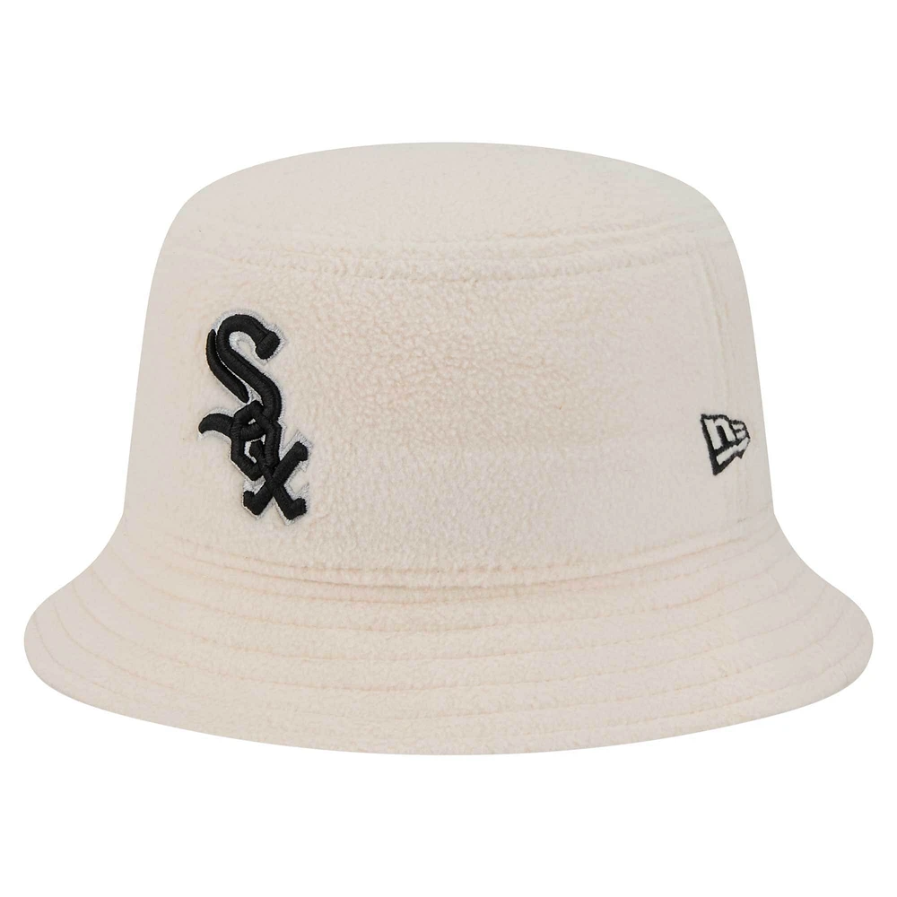 Women's New Era White Chicago Sox Chrome Cozy Bucket Hat