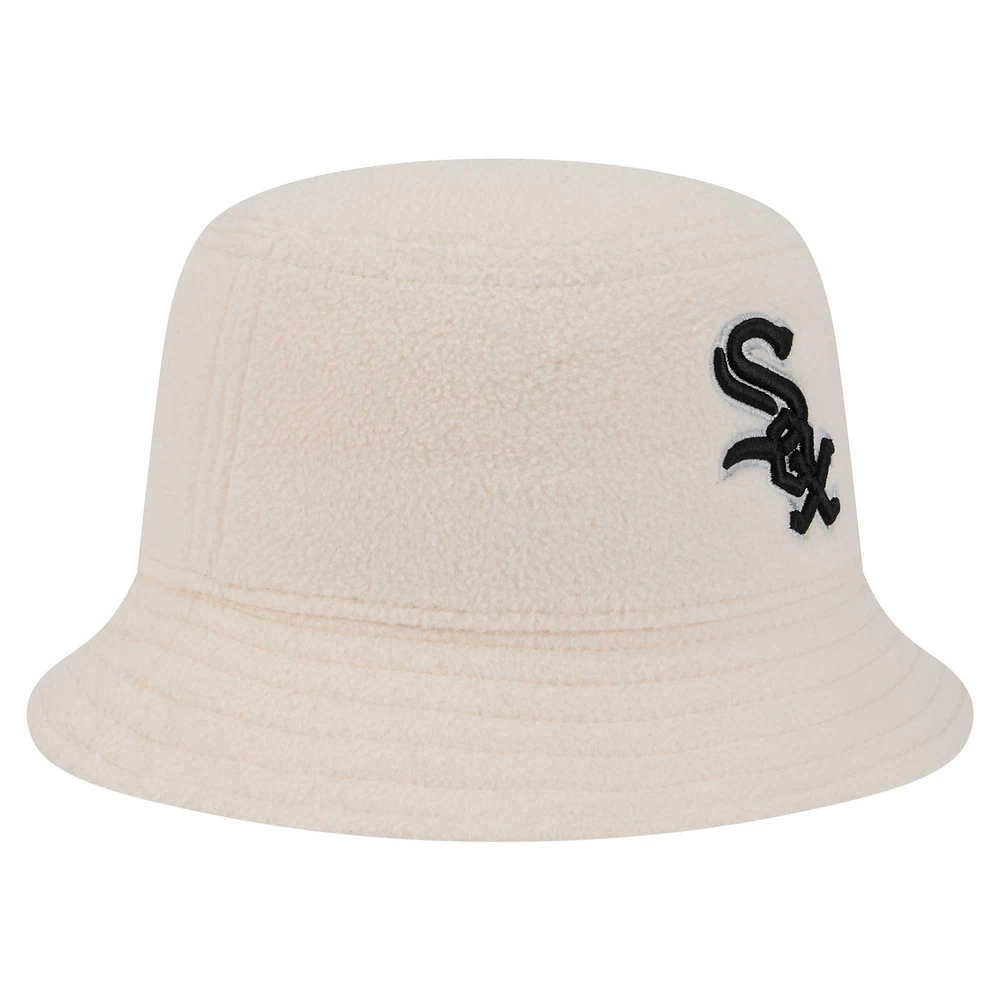 Women's New Era White Chicago Sox Chrome Cozy Bucket Hat