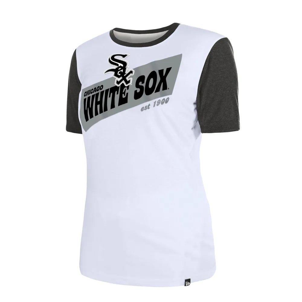 T-shirt New Era Chicago White Sox à couleurs contrastées pour femme