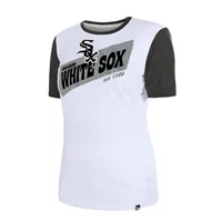 Women's New Era White Chicago Sox Colorblock T-Shirt