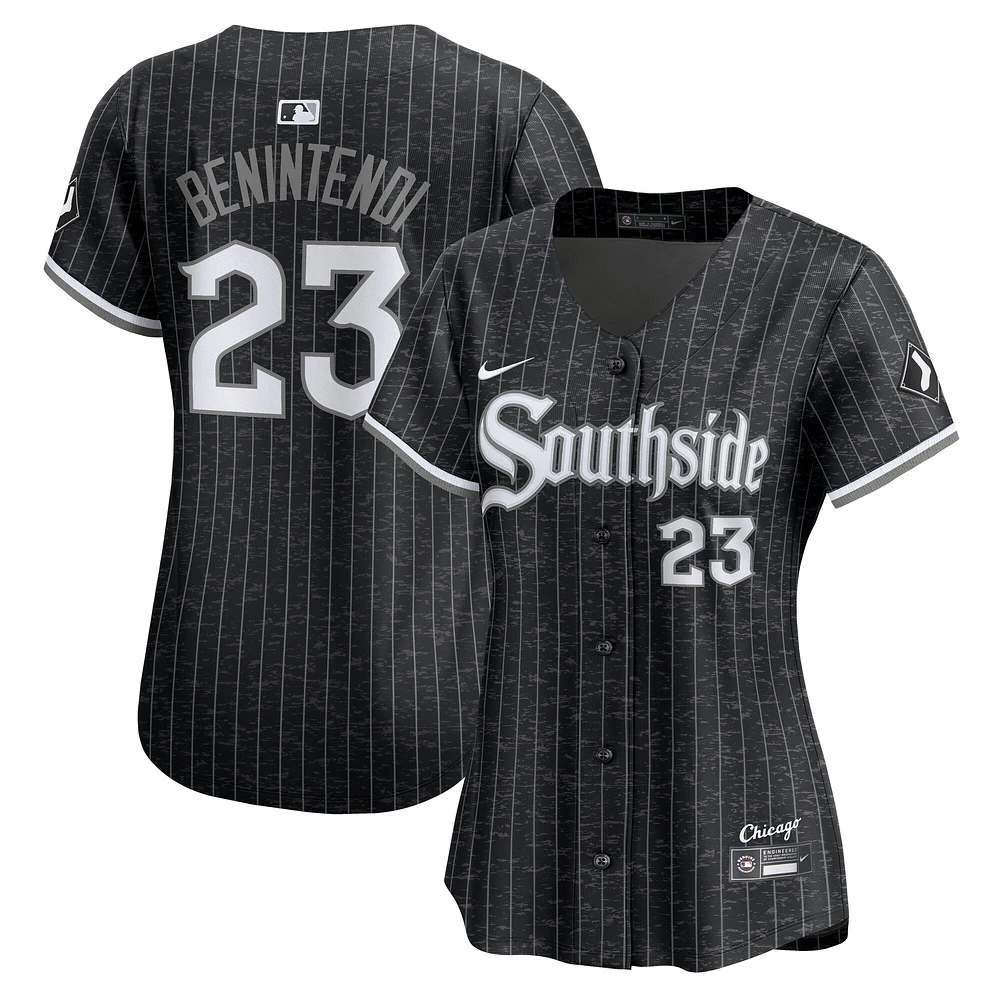 Maillot Nike Andrew Benintendi noir Chicago White Sox 2025 City Connect Limited pour femme