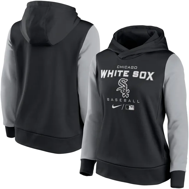 Women's Chicago White Sox Black Plus Size Colorblock Pullover Hoodie