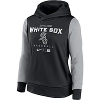 Sweat à capuche Nike Chicago White Sox Authentic Collection pour femme, noir/gris