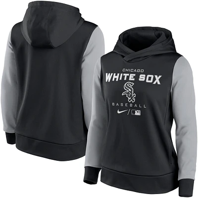 Sweat à capuche Nike Chicago White Sox Authentic Collection pour femme, noir/gris