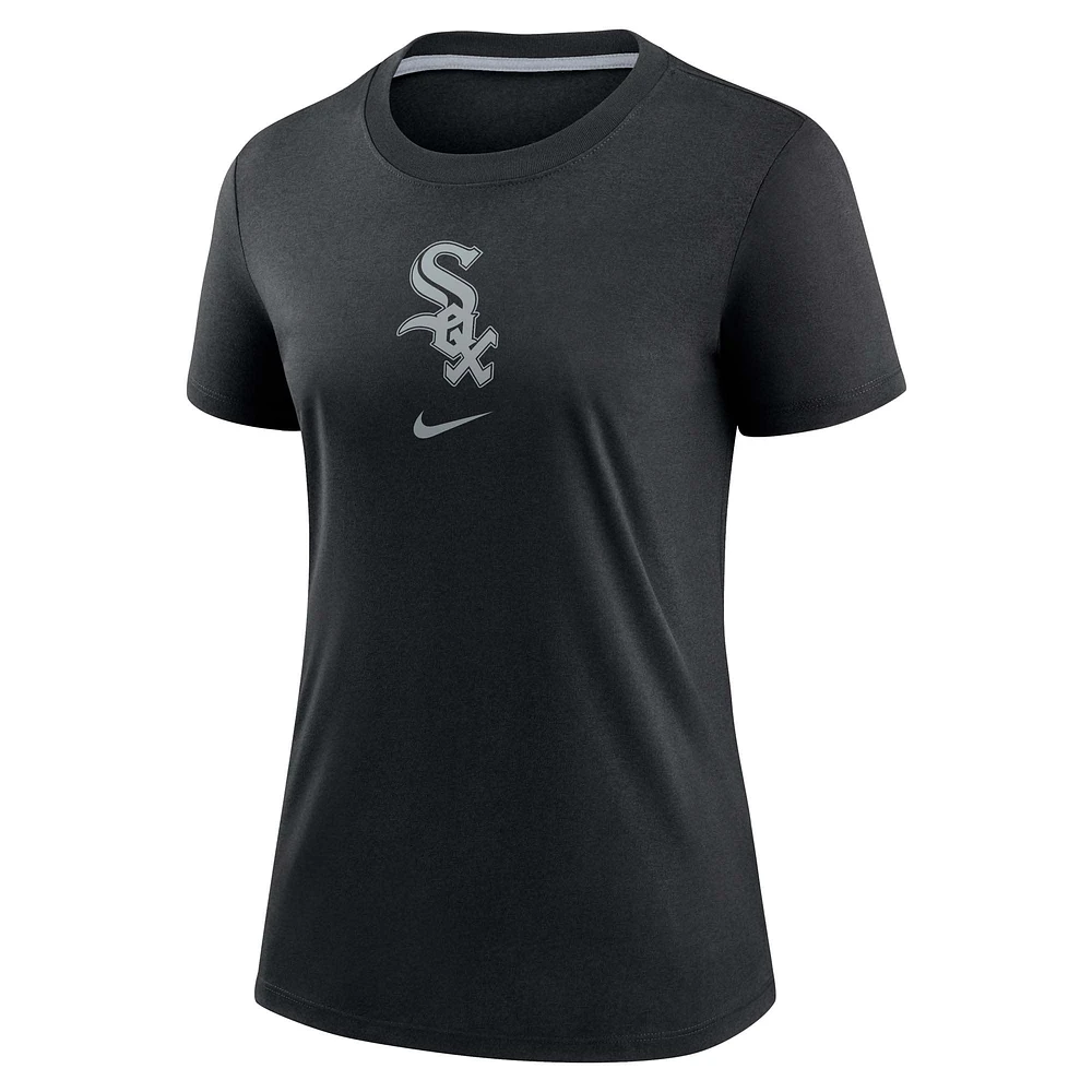 Women's Nike Black Chicago White Sox Authentic Collection Early Work Tri-Blend T-Shirt