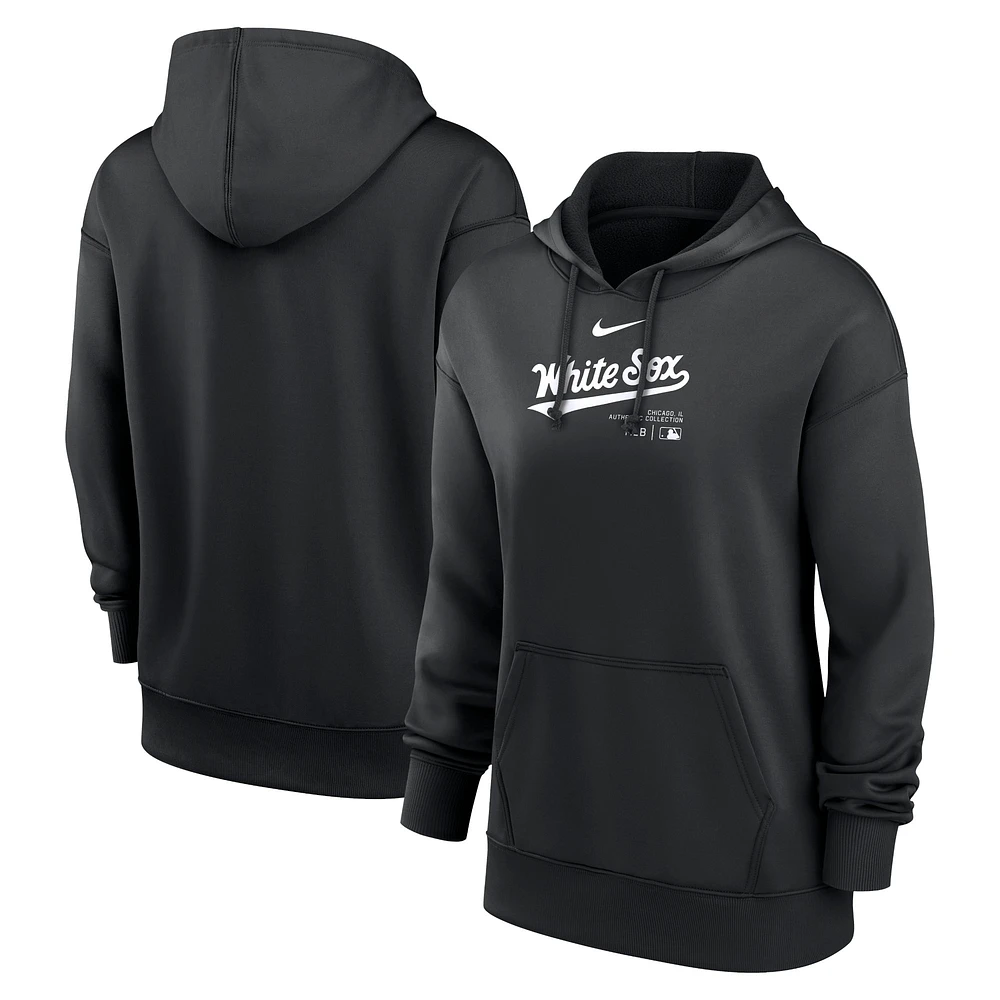 Women's Nike Black Chicago White Sox Authentic Collection Performance Pullover Hoodie